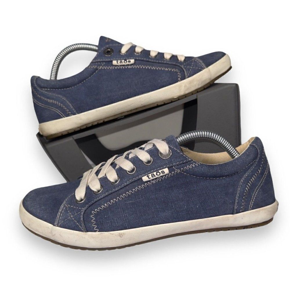 Taos Star Casual Sneakers "Blue Washed Canvas" STA-12844 Women's 8
